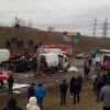 Автотроща у Чишках: винниківські рятувальники вирізали з авто батька й сина та водія буса (фоторепортаж)