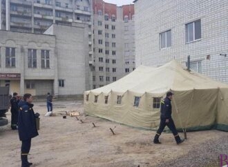 У винниківському госпіталі розгорнуто тимчасовий пункт скринінгового медичного сортування хворих на COVID-19