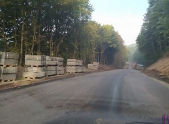 На дорозі з Винник до Львова поклали перший шар асфальту (фото)