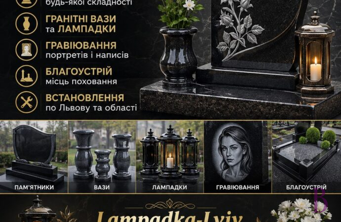 🪨 Lampadka Lviv — вироби з граніту